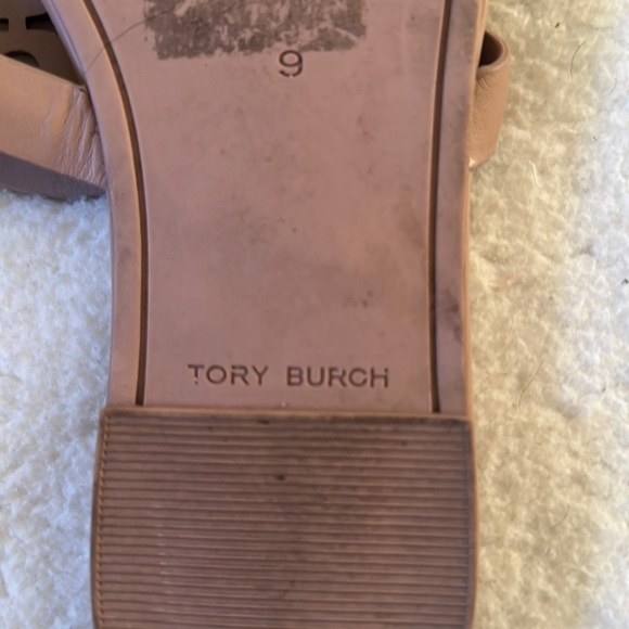 Tory Burch | Soft Miller Logo Tan Leather Sandal Size 9 - Picture 12 of 12